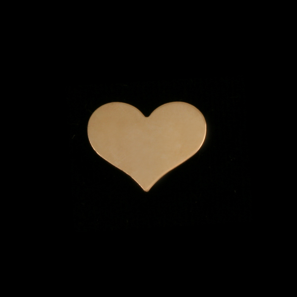 Metal Stamping Blanks Gold Filled Classic Heart, 13mm (.51") x 11mm (.43"), 24g